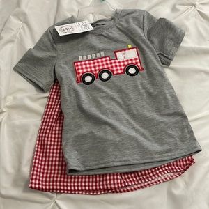 Boys fire truck set, NWT